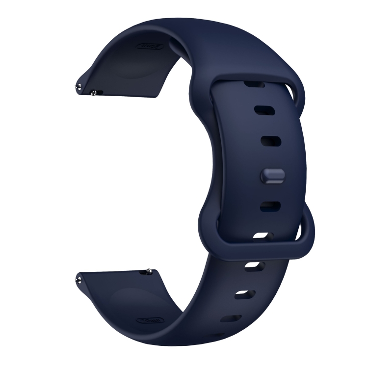 

22mm For Samsung Galaxy Watch Active 3 45mm Butterfly Buckle Silicone Watch Band(Midnight Blue)