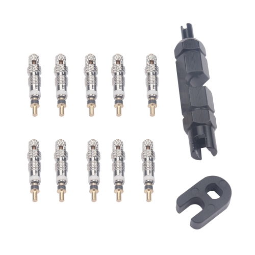 

A5590 10 PCS Bicycle French Valve Core with Black Disassembly Tool