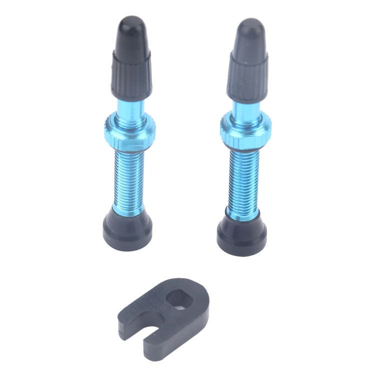 

A5594 2 PCS 40mm Blue French Tubeless Valve Core with A-type Wrench for Road Bike