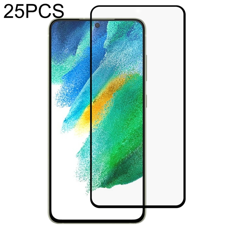 

For Samsung Galaxy S21 FE 5G 25 PCS Full Glue Full Screen Tempered Glass Film