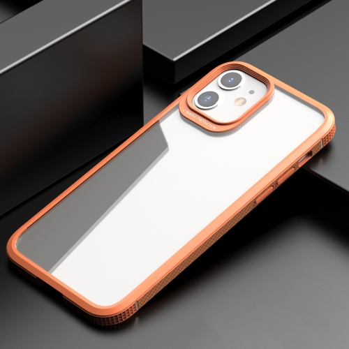iPAKY MG Series Carbon Fiber Texture Shockproof TPU+ Transparent PC Case For iPhone 11(Orange)