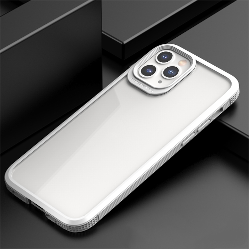 iPAKY MG Series Carbon Fiber Texture Shockproof TPU+ Transparent PC Case For iPhone 11 Pro(White)