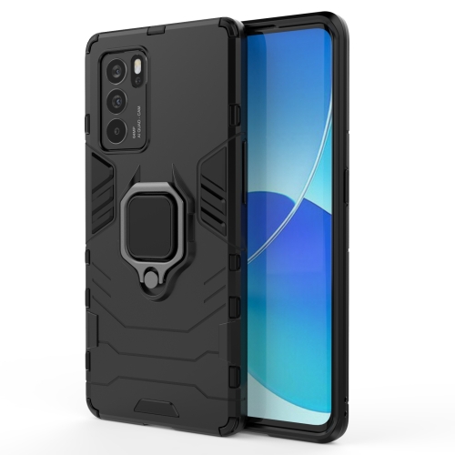 

For OPPO Reno6 Pro 5G Shockproof PC + TPU Protective Case with Magnetic Ring Holder(Black)