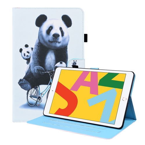 

Animal Pattern Horizontal Flip Leather Case with Holder & Card Slots & Photo Frame & Sleep / Wake-up Function For iPad 10.2 2021 / 2020 / 2019(Cycling Panda)