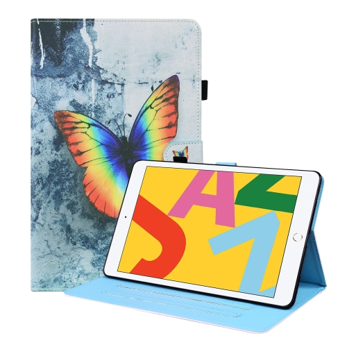 

Animal Pattern Horizontal Flip Leather Case with Holder & Card Slots & Photo Frame & Sleep / Wake-up Function For iPad 10.2 2021 / 2020 / 2019(Color Butterfly)