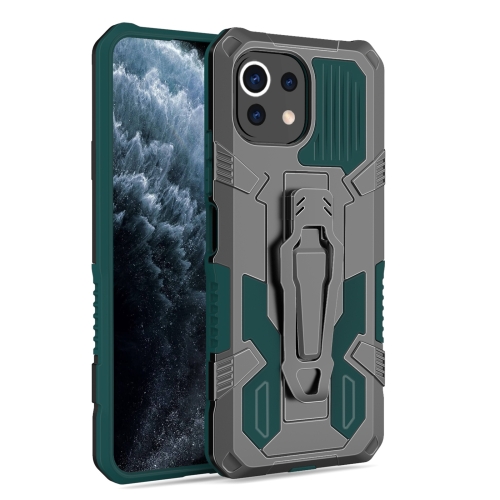 

For Xiaomi Mi 11 Lite Armor Warrior Shockproof PC + TPU Protective Case(Green)