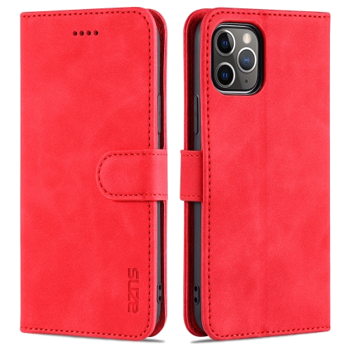 

AZNS Skin Feel Calf Texture Horizontal Flip Leather Case with Card Slots & Holder & Wallet For iPhone 11 Pro(Red)