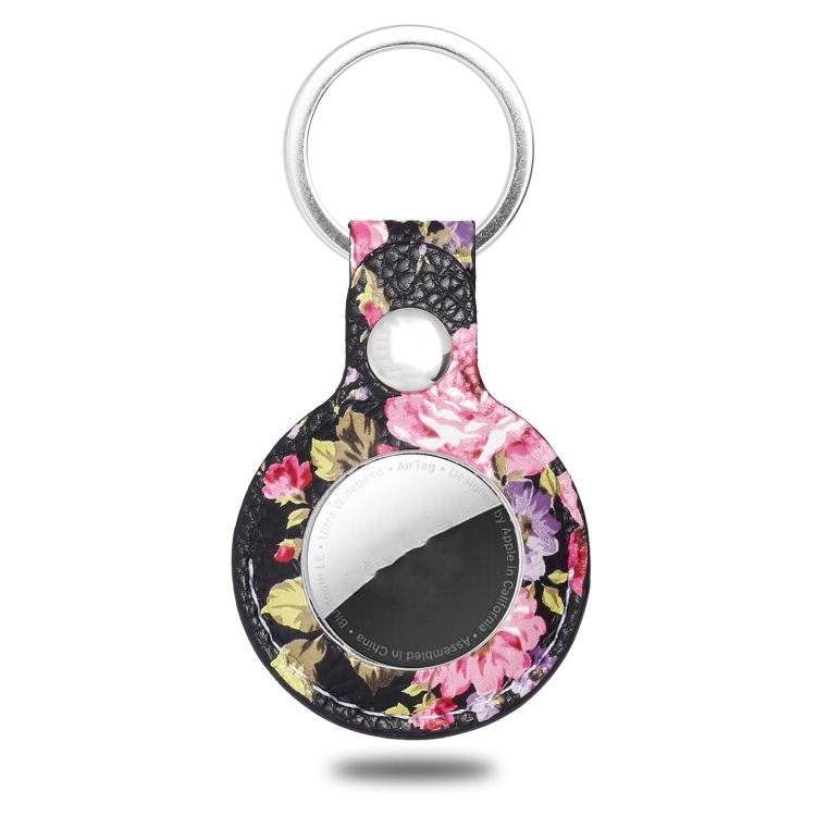 

Leather Material Protective Cover For AirTag, Style:Standard(Pink)