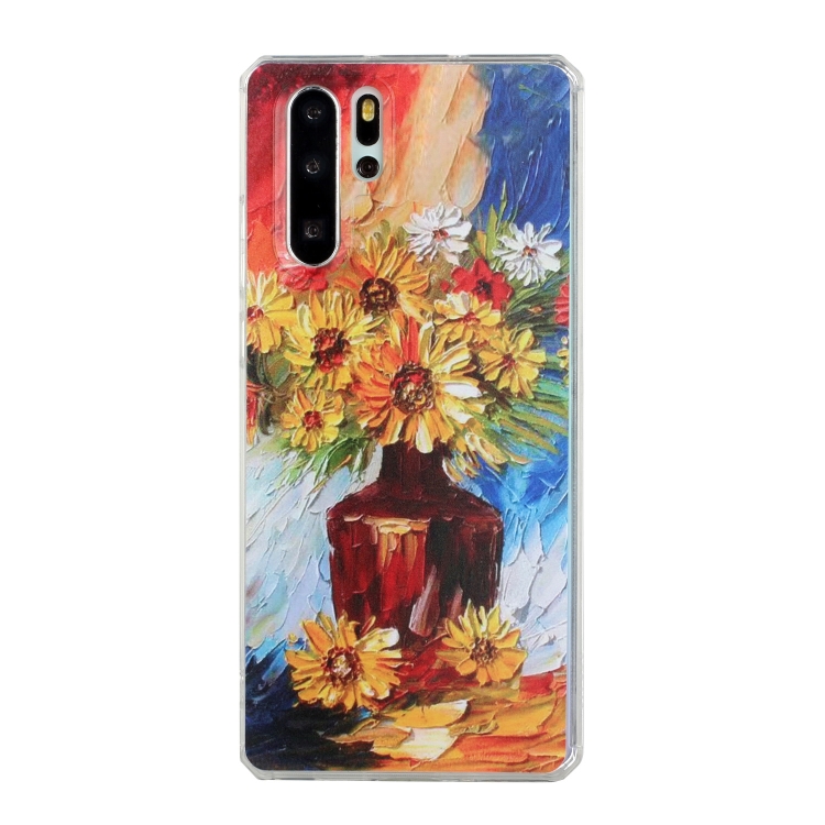 

For Huawei P30 Pro Oil Painting Pattern TPU Shockproof Case(Vase)