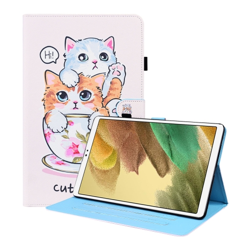 

For Samsung Galaxy Tab A7 Lite 8.7 SM-T220 / SM-T225 Animal Pattern Horizontal Flip Leather Case with Holder & Card Slots & Photo Frame(Cat Brothers)
