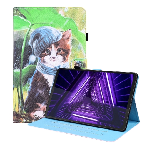 

For Lenovo Tab M10 HD Gen 2 TB-X306F Animal Pattern Horizontal Flip Leather Case with Holder & Card Slots & Photo Frame(Bib Kitten)