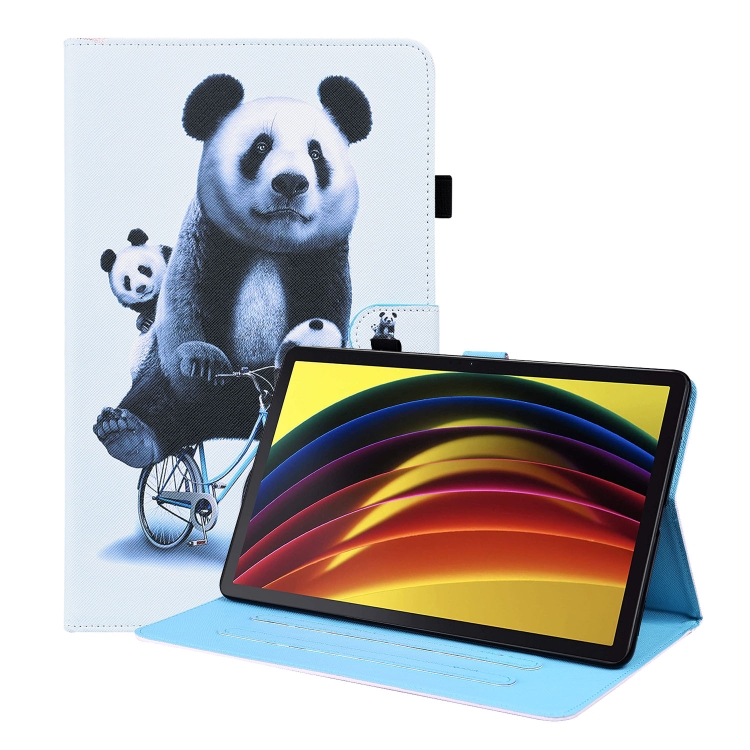 

For Lenovo Tab P11 TB-J606F Animal Pattern Horizontal Flip Leather Case with Holder & Card Slots & Photo Frame(Cycling Panda)