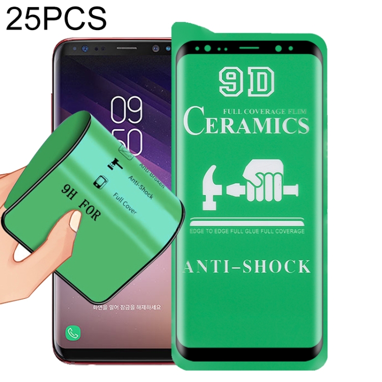 

For Samsung Galaxy S8 25 PCS 9D Full Screen Full Glue Ceramic Film