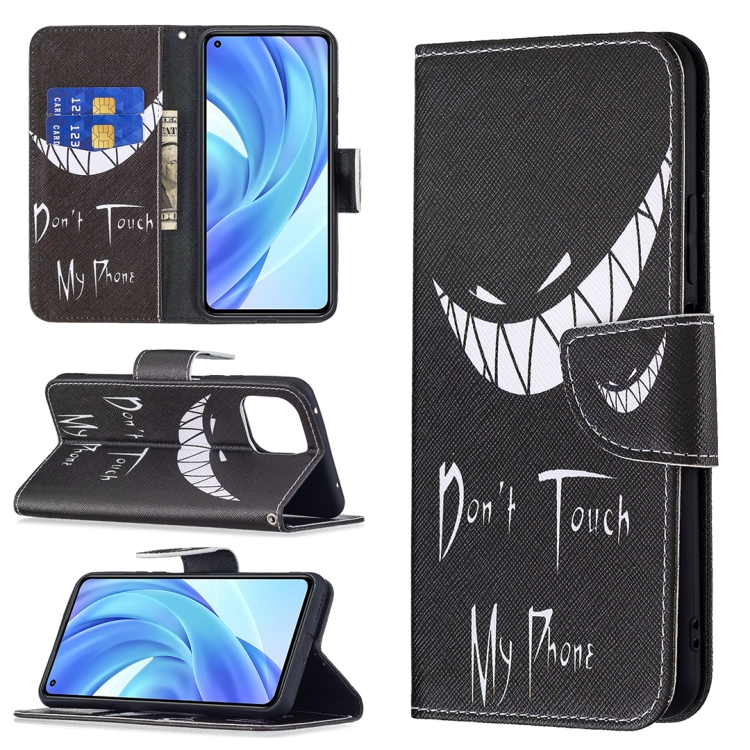 

For Xiaomi Mi 11 Lite Colored Drawing Pattern Horizontal Flip Leather Case with Holder & Card Slots & Wallet(Smirk)