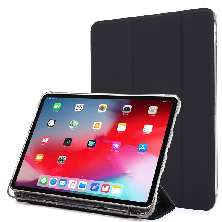 

Multi-folding Horizontal Flip PU Leather + Shockproof Airbag TPU Tablet Case with Holder & Pen Slot & Wake-up / Sleep Function For iPad Pro 11 2021(Black)