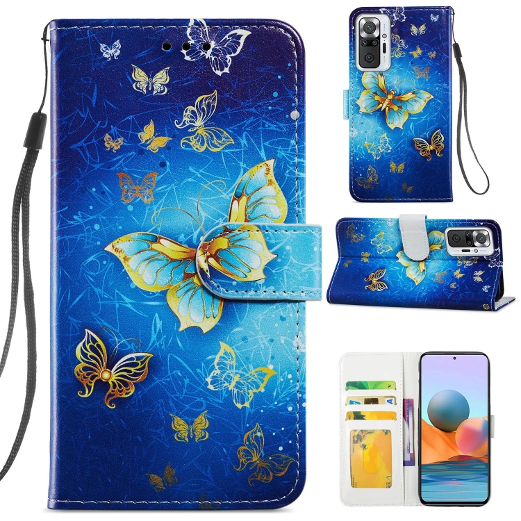 

For Xiaomi Redmi Note 10 Pro Painted Pattern Horizontal Flip Leather Case with Holder & Card Slots & Photo Frame(Phnom Penh Butterfly)