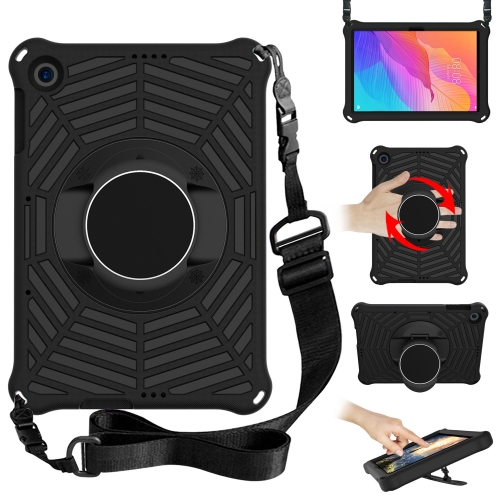 

For Huawei MatePad T 10 / T 10s Spider King EVA Protective Case with Adjustable Shoulder Strap & Holder(Black)
