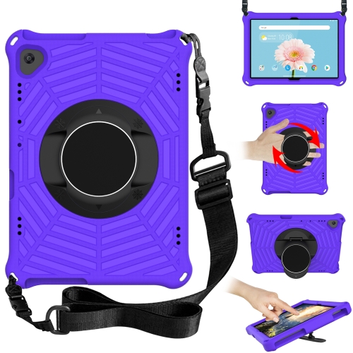 

For Lenovo M10 FHD REL TB-X605FC / TB-X605LC Spider King EVA Protective Case with Adjustable Shoulder Strap & Holder(Purple)