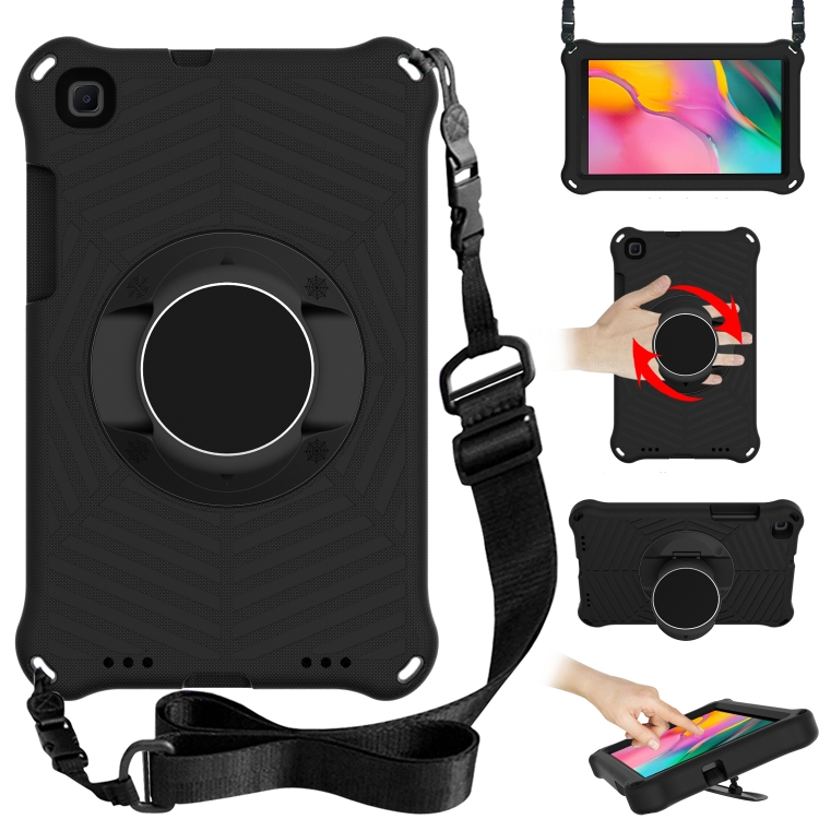 

For Samsung Galaxy Tab A 8.0 2019 SM-T290 / SM-T295 Spider King EVA Protective Case with Adjustable Shoulder Strap & Holder(Black)