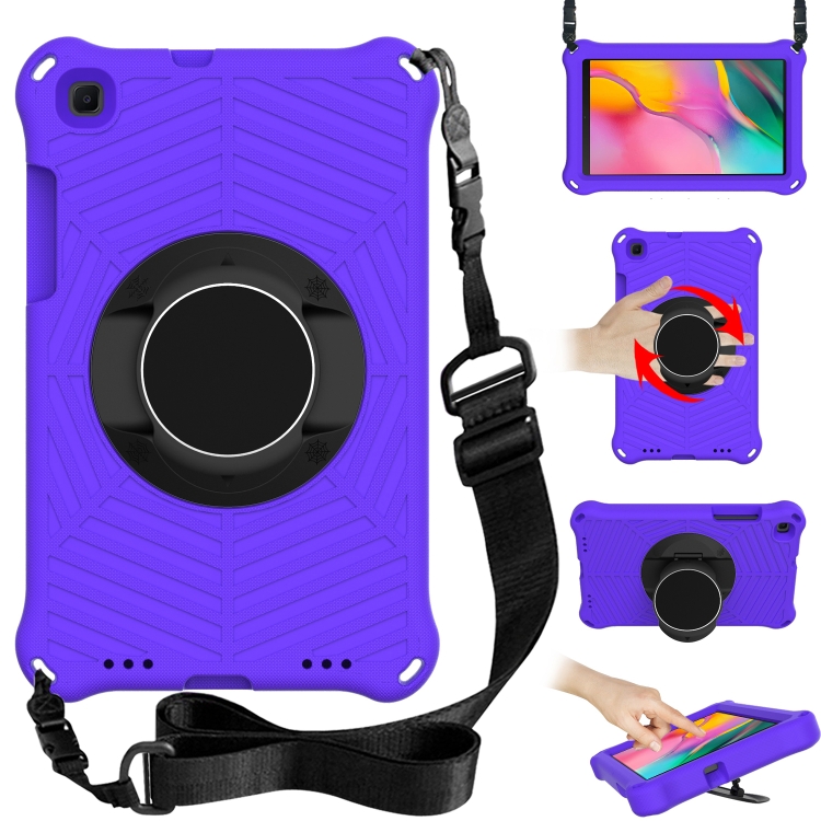 

For Samsung Galaxy Tab A 8.0 2019 SM-T290 / SM-T295 Spider King EVA Protective Case with Adjustable Shoulder Strap & Holder(Purple)