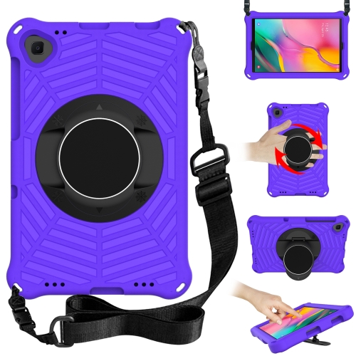 

For Samsung Galaxy Tab A 10.1 2019 SM-T515 / SM-T510 & Lenovo Tab M10 FHD Plus 2nd Gen 10.3 inch TB-X606 Spider King EVA Protective Case with Adjustable Shoulder Strap & Holder(Purple)