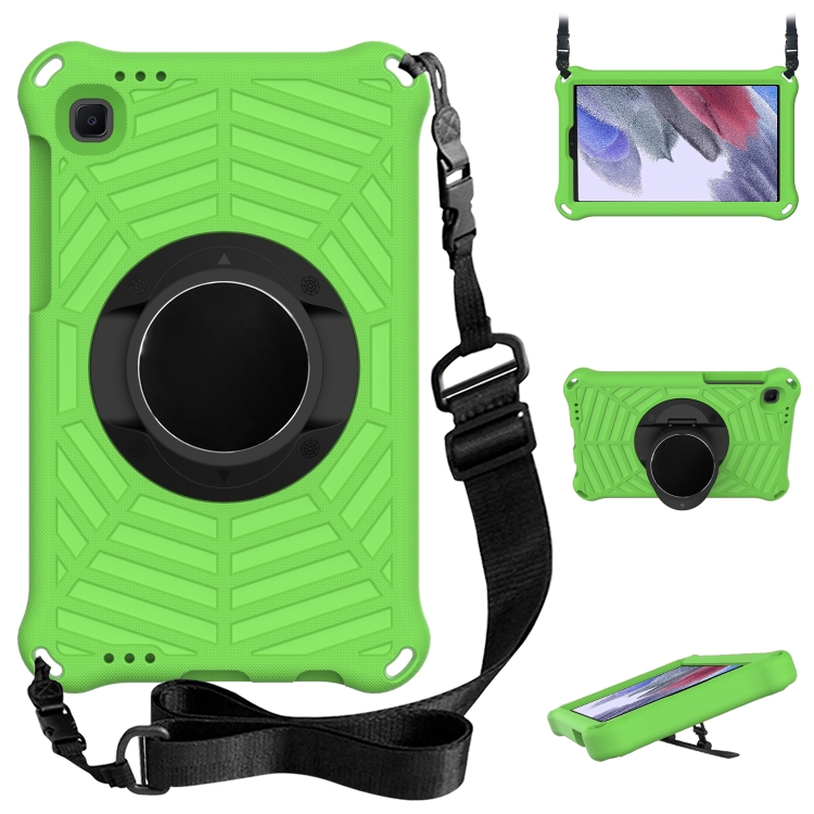 

For Samsung Galaxy Tab A7 Lite 8.7 SM-T220 / SM-T225 Spider King EVA Protective Case with Adjustable Shoulder Strap & Holder(Green)