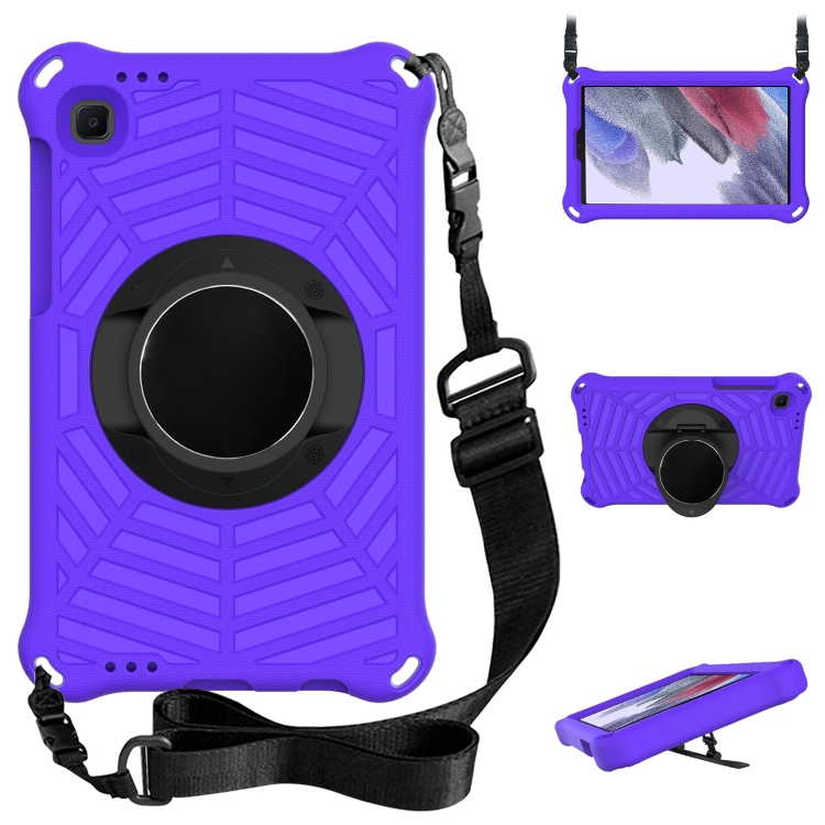 

For Samsung Galaxy Tab A7 Lite 8.7 SM-T220 / SM-T225 Spider King EVA Protective Case with Adjustable Shoulder Strap & Holder(Purple)