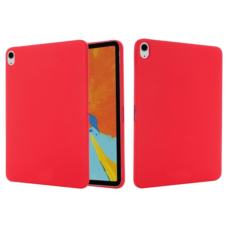 

Solid Color Liquid Silicone Shockpoof Tablet Case For iPad Air 2022 / 2020 10.9(Red)