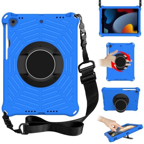 

Spider King EVA Protective Case with Adjustable Shoulder Strap & Holder & Pen Slot For iPad 10.2 2021 / 2020 / 2019(Blue)