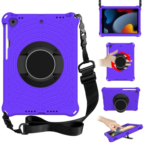 

Spider King EVA Protective Case with Adjustable Shoulder Strap & Holder & Pen Slot For iPad 10.2 2021 / 2020 / 2019(Purple)