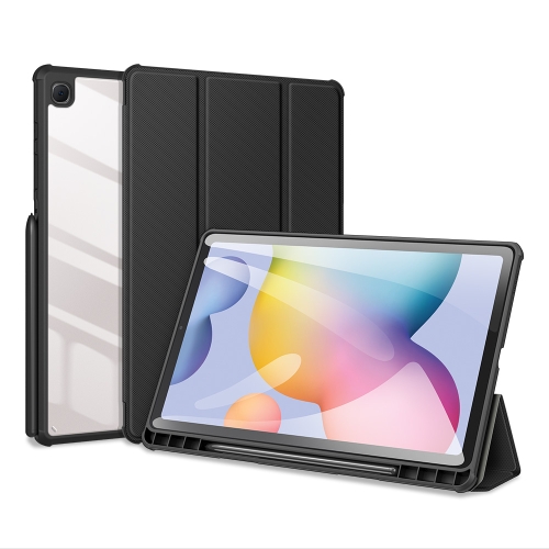 For Samsung Galaxy Tab S6 Lite P610/P615 DUX DUCIS TOBY Series Antiskid PU Leather + PC + TPU Horizontal Flip Case with Holder & Pen Slot & Sleep / Wake-up Function(Black)