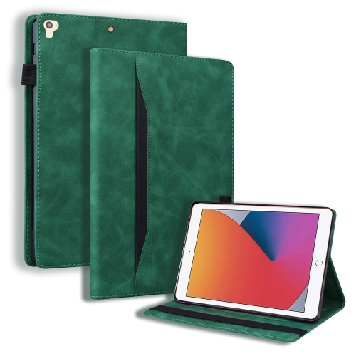 

For iPad 9.7 2018 & 2017 / Pro 9.7 / Air 2 Business Shockproof Horizontal Flip Leather Case with Holder & Card Slots & Photo Frame & Pen Slot & Sleep / Wake-up Function(Green)