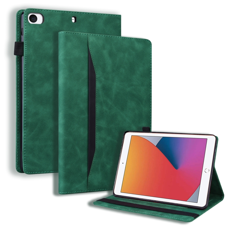 

For iPad Mini 5 / 4 / 3 / 2 / 1 Business Shockproof Horizontal Flip Leather Case with Holder & Card Slots & Photo Frame & Pen Slot & Sleep / Wake-up Function(Green)