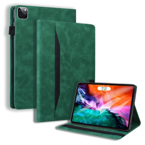 

For iPad Pro 11 inch 2021 & 2018 / Air 2020 10.9 Business Shockproof Horizontal Flip Leather Tablet Case with Holder & Card Slots & Photo Frame & Pen Slot & Sleep / Wake-up Function(Green)