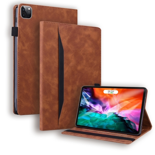 

For iPad Pro 11 inch 2021 & 2018 / Air 2020 10.9 Business Shockproof Horizontal Flip Leather Tablet Case with Holder & Card Slots & Photo Frame & Pen Slot & Sleep / Wake-up Function(Brown)