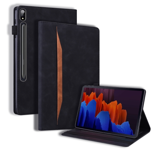 

For Samsung Galaxy Tab S8 / Galaxy Tab S7 2020 SM-T870 / SM-T875 Business Shockproof Horizontal Flip Leather Case with Holder & Card Slots & Photo Frame & Pen Slot & Sleep / Wake-up Function(Black)