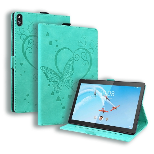 

For Lenovo Tab M10 10.1 inch Love Butterfly Pattern Horizontal Flip Leather Case with Holder(Green)