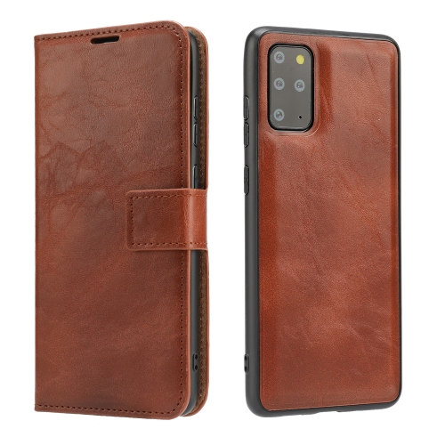 

For Samsung Galaxy S20+ Crazy Horse Texture Detachable Magnetic Back Cover Horizontal Flip Leather Case with Holder & Card Slots & Photo Frame & Wallet(Brown)