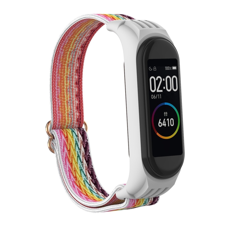 

For Xiaomi Mi Band 6 / 5 / 4 / 3 Wavy Texture 8-shaped Buckle Watch Band(Colorful)