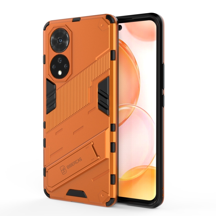 

For Honor 50 Punk Armor 2 in 1 PC + TPU Shockproof Case with Invisible Holder(Orange)