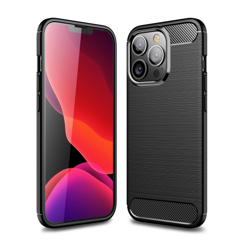 

Brushed Texture Carbon Fiber TPU Case For iPhone 13 Pro Max(Black)