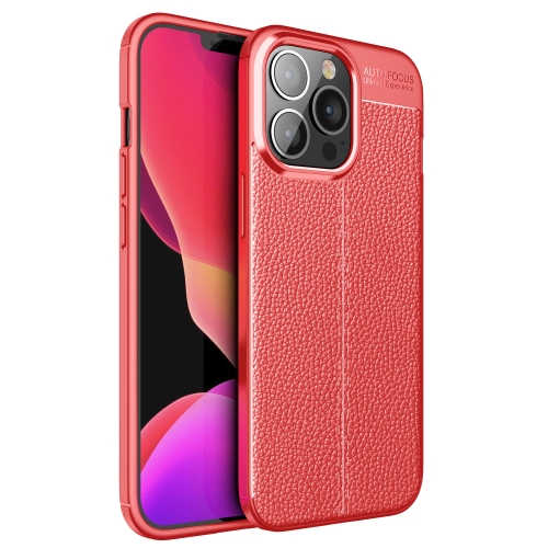 

Litchi Texture TPU Shockproof Case For iPhone 13 Pro Max(Red)
