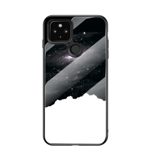 

For Google Pixel 5 Starry Sky Painted Tempered Glass TPU Shockproof Protective Case(Cosmic Starry Sky)