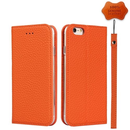 

Litchi Genuine Leather Phone Case For iPhone 6 & 6s(Orange)