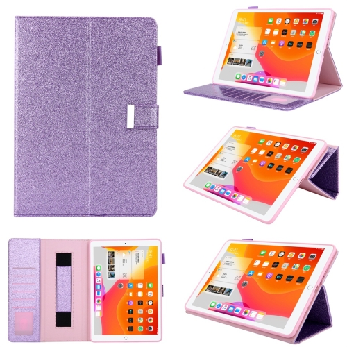 

For iPad 5 / 6 / 7 / 8 / 9 Business Style Horizontal Flip Leather Case with Holder & Card Slot & Photo Frame & Wallet & Hand Strap & Sleep / Wake-up Function(Purple)
