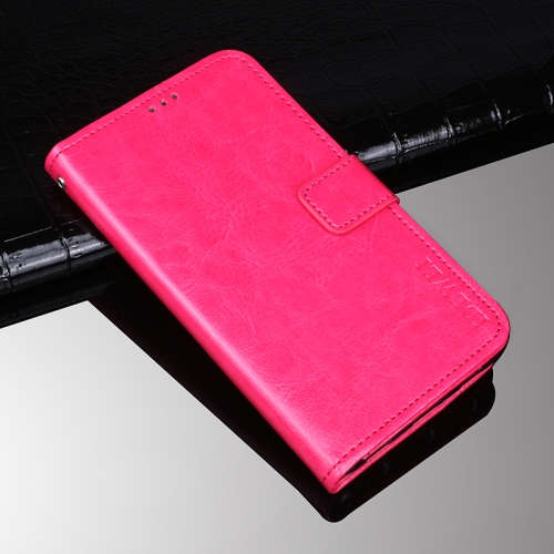 

For Doogee X95 / X95 Pro idewei Crazy Horse Texture Horizontal Flip Leather Case with Holder & Card Slots & Wallet(Rose Red)