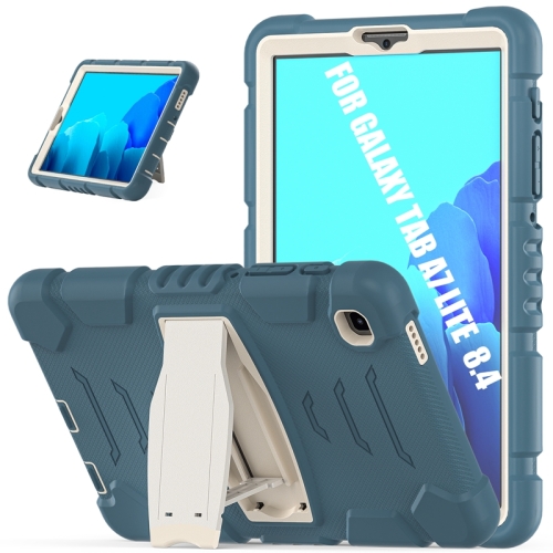 

For Samsung Galaxy Tab A7 Lite 8.7 inch 2021 3-Layer Protection Screen Frame + PC + Silicone Shockproof Combination Case with Holder(Cornflower Blue)