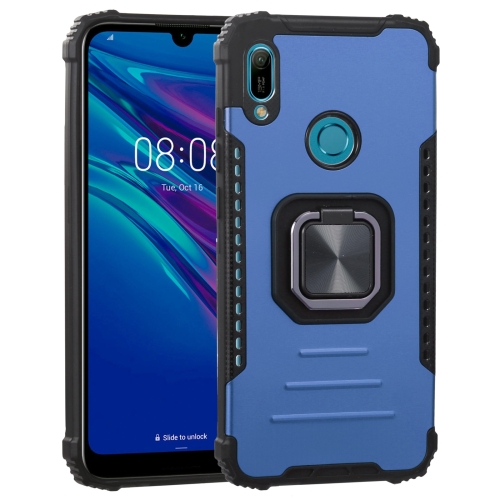 

For Huawei Y6 (2019) / Y6 Pro 2019 / Y6s Fierce Warrior Series Armor All-inclusive Shockproof Aluminum Alloy + TPU Protective Case with Ring Holder(Blue)