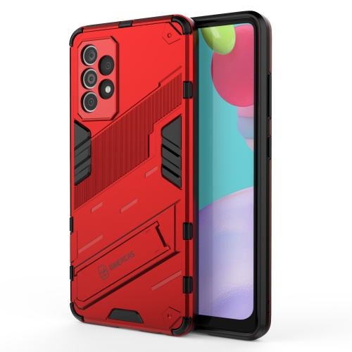 

For Samsung Galaxy A52 5G Punk Armor 2 in 1 PC + TPU Shockproof Case with Invisible Holder(Red)