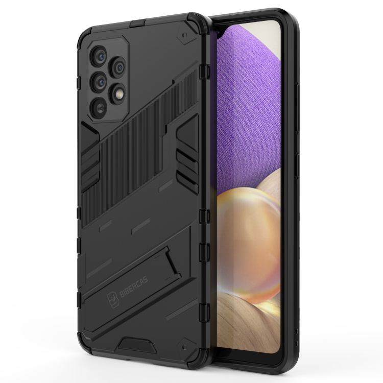 

For Samsung Galaxy A32 4G Punk Armor 2 in 1 PC + TPU Shockproof Case with Invisible Holder(Black)